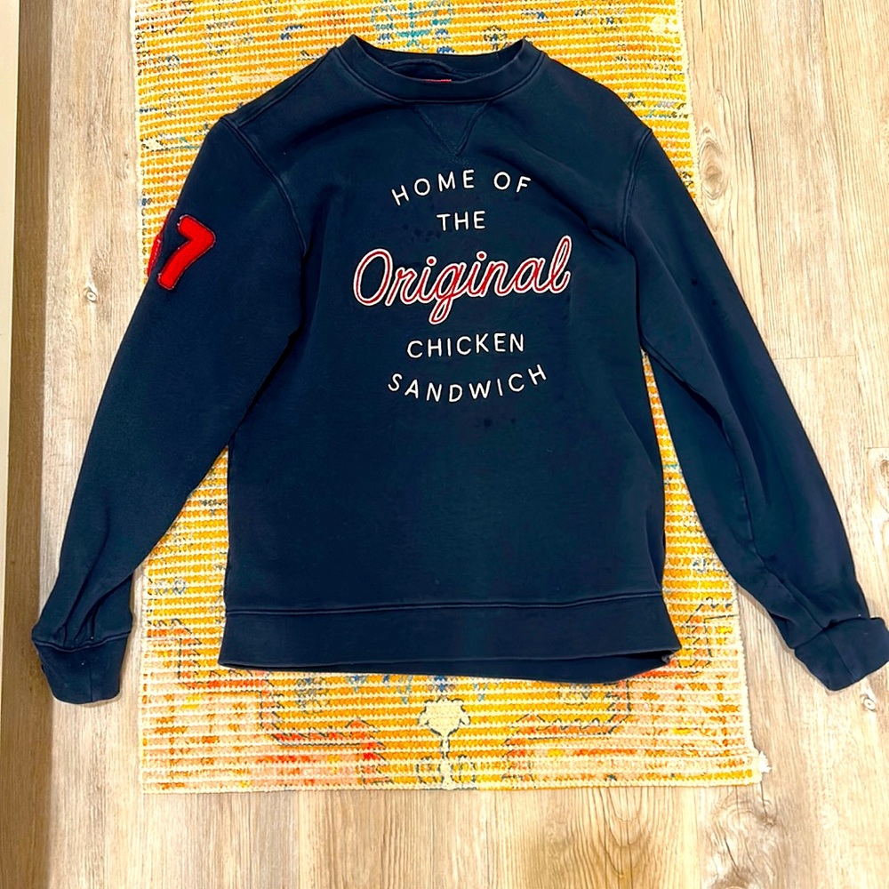 Chick-fil-A Limited Edition Sweatshirt, Small, Navy Blue